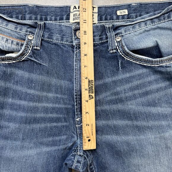 Ariat M4 Coltrane Jeans Men 36x36 Durango Relaxed Boot Cut Blue Western - Picture 9 of 16